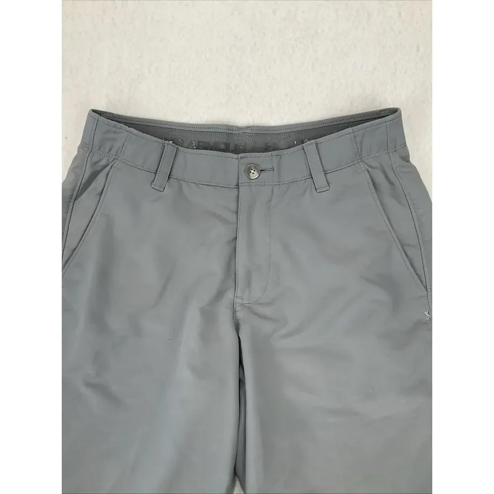 Under Armour Loose Fit Shorts Mens 30 Grey Golf Performance Stretch Waist flaws